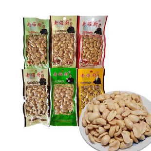 老倔厨花生米108g*6袋蒜香去皮熟花生仁脱皮下酒菜脱油工艺零食