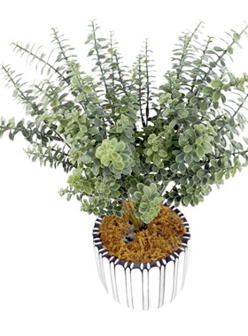 厂家现货 仿真植物米兰草 新款把束打粉塑料绿植 家居花艺装饰