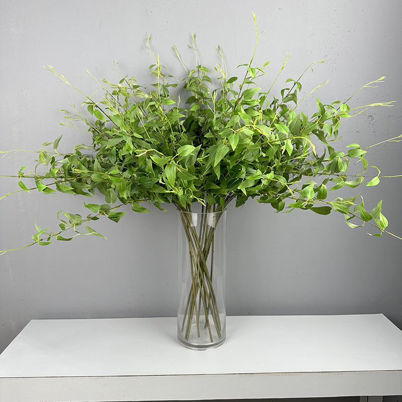 大枝铁线莲叶假花绿植壁挂藤条仿真花金银花叶婚庆装饰仿真植物