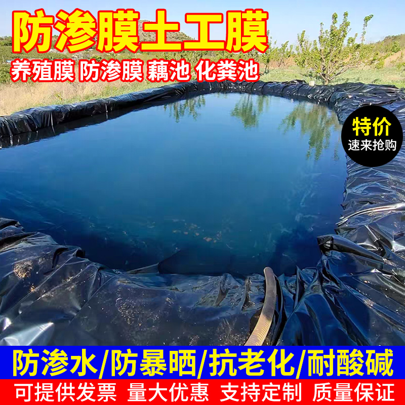 鱼塘防渗膜加厚防水布油布帆布塑料薄膜养殖膜护坡膜土工膜防水膜