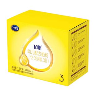 飞鹤飞帆3段1600克盒装幼儿三段牛奶粉新日期（400克*4连袋）