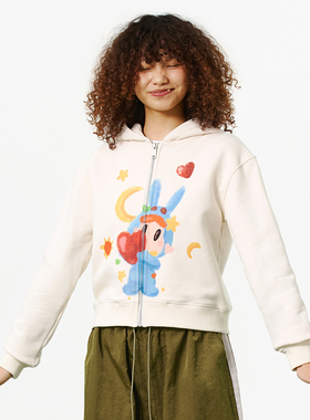 Melting Sadness MTSS手绘数码印花连帽卫衣外套 2025年秋