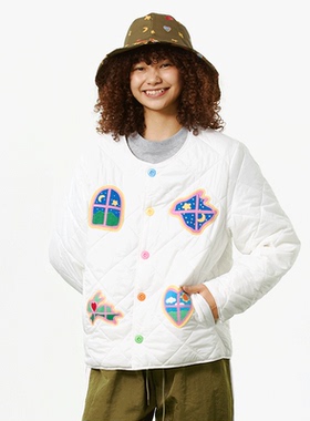 Melting Sadness MTSS亮面绣章棉服 2025年秋