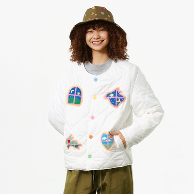 Melting Sadness MTSS亮面绣章棉服 2025年秋