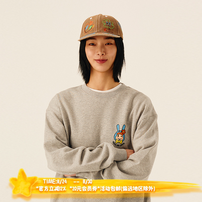 Melting Sadness【春季新品】25年涂鸦刺绣洗水玉米格刺绣弯檐帽