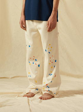 Melting Sadnessx LEE  泼墨休闲长裤春季穿搭