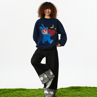 Melting SadnessMTSS手绘数码印花圆领套头卫衣 2025年秋