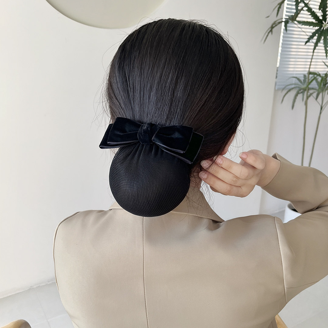 发网头花女职业护士银行空姐简约高端头饰酒店工作盘头发网兜发饰