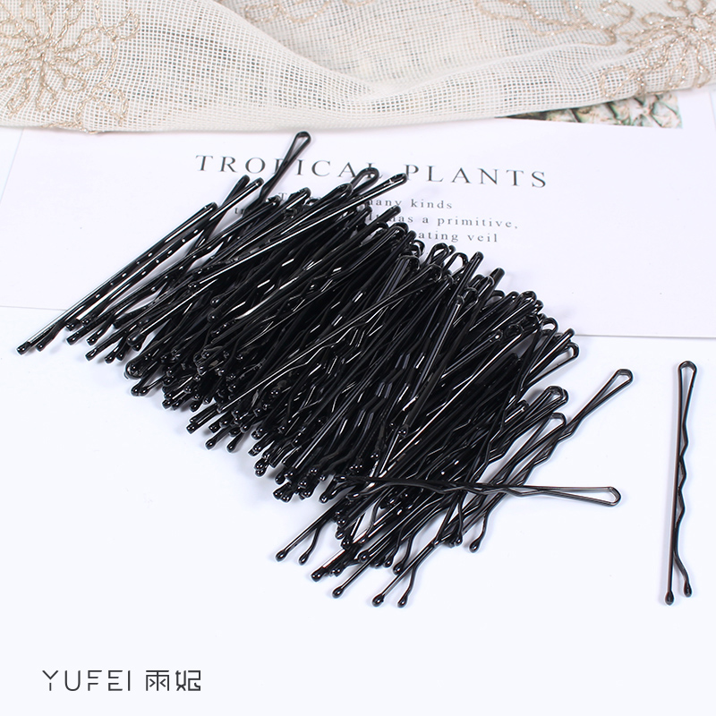 一字夹黑色碎发夹盘头发固定发卡