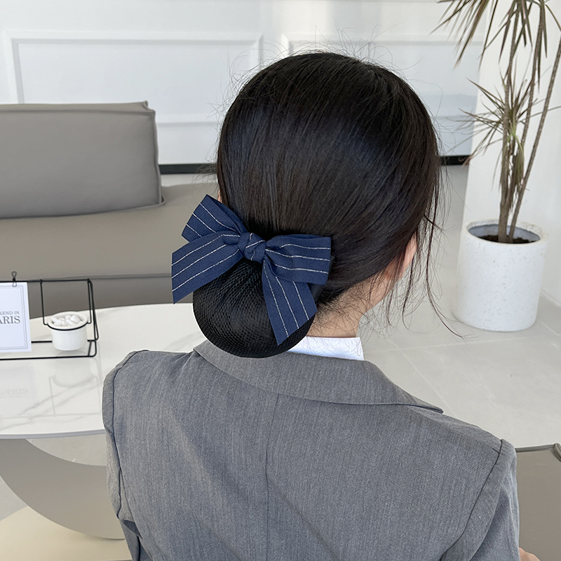 高端职业头花发网女护士银行空姐简约头饰酒店工作盘头发网兜发饰