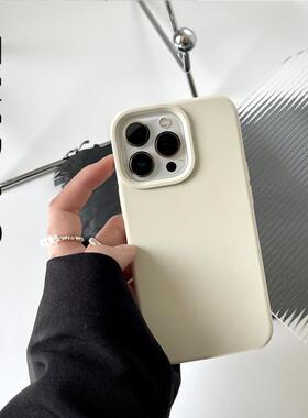 纯色液态硅胶适用苹果16promax手机壳15pro简约13/12pro亲肤手感14proma女11耐脏15/15pro防摔16/16pro软糯
