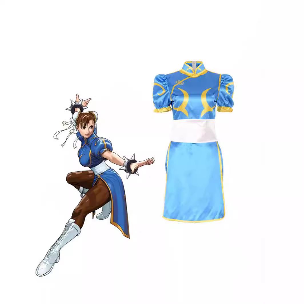 清仓游戏街头霸王cosplay服少女春丽旗袍cos服游戏动漫万圣表演服