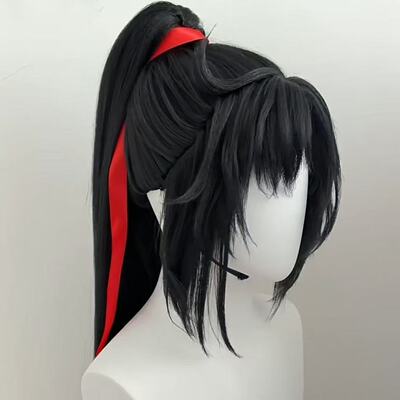 魏无羡魔道祖师 玫瑰网 古装动漫古风夷陵老祖少年cos假发