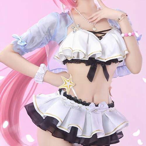 崩坏3夏日粉色妖精小姐cos服爱莉希雅泳衣cosplay泳装