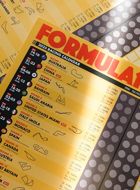 F1赛车2025赛历海报套装#Racing Fantasy原创设计