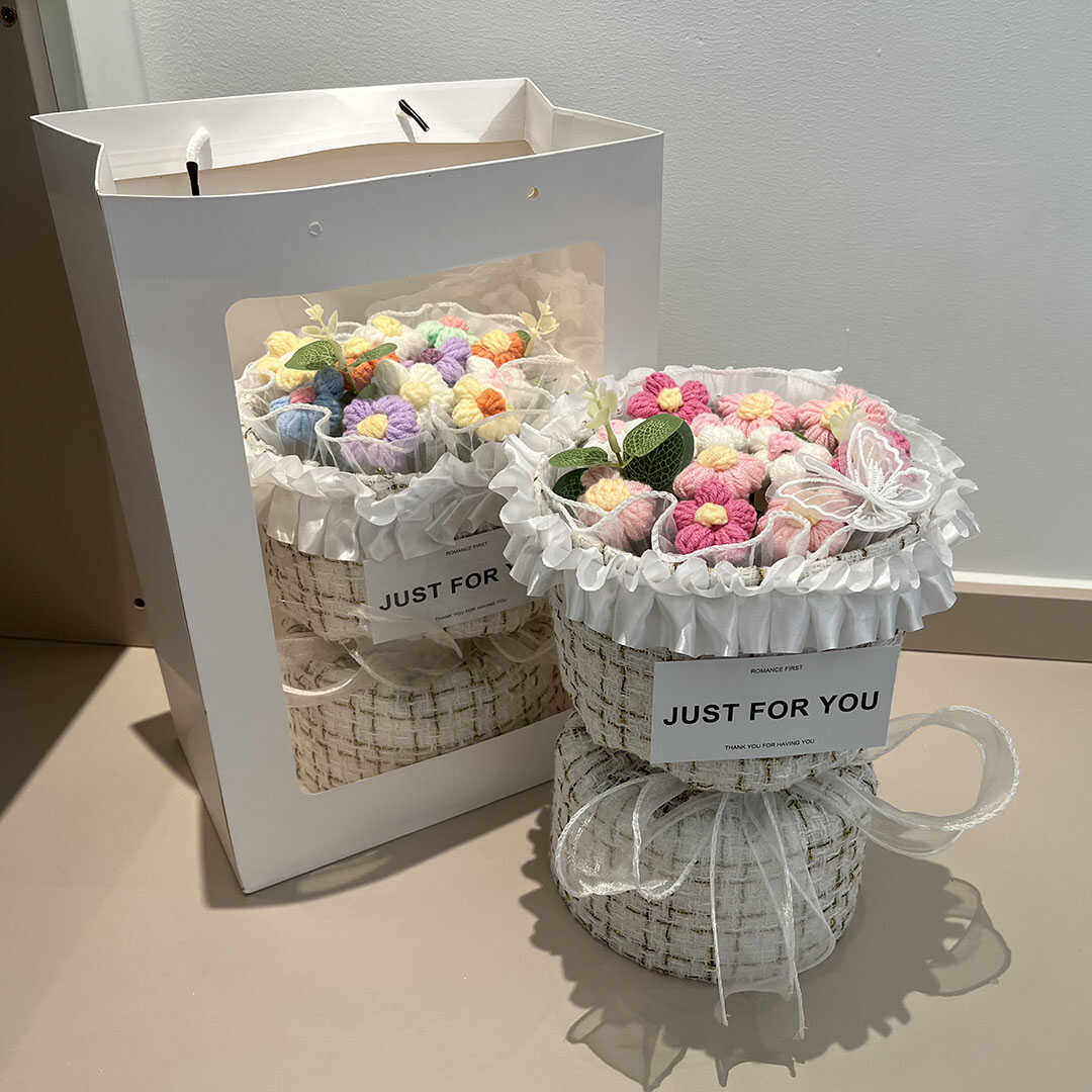 七夕情人节毕业成品针织编织花束生日礼物送女友男友闺蜜教师节