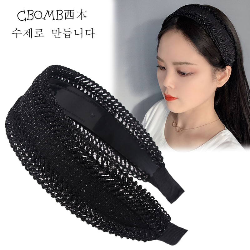 发箍原创韩国显年轻遮白发发卡压发饰品网红带齿宽头窟洗脸发带女