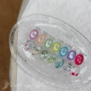ADHERE燕翎玻璃糖猫眼爆闪多巴胺色猫眼美甲胶硬糖果色清透12ml