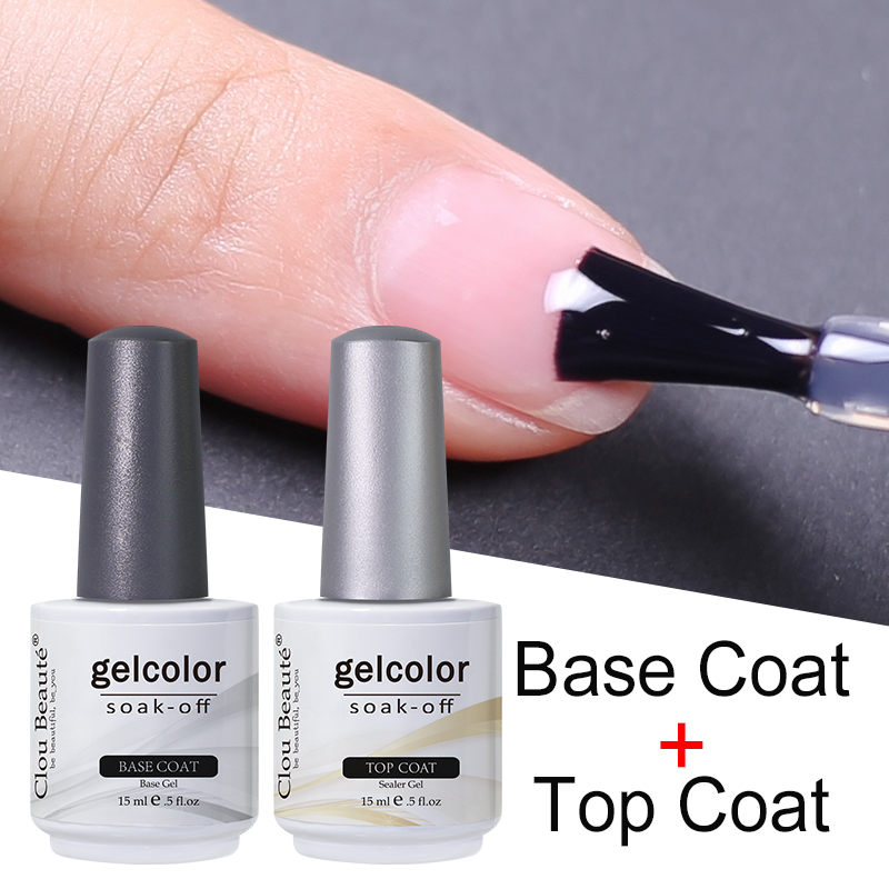 No Wipe Top Coat Base Coat Primer UV Gel Nail Art Tips