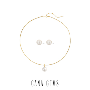 CANAGEMS 爱迪生珍珠吊坠（送S925银项圈）大灯泡百搭耳饰 PD0434