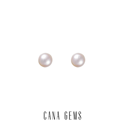 天然淡水珍珠耳钉925银