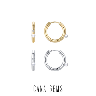 CANAGEMS耳环淡水珍珠