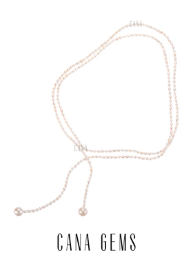 CANA GEMSPD0148 多种戴法小米珠珍珠毛衣链 天然淡水优雅项链