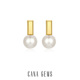 CANA 小金砖珍珠耳钉 GEMSPD0677