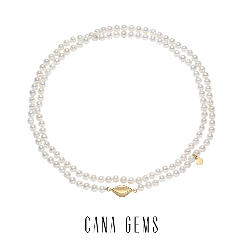 CANAGEMS铜镀金淡水珍珠