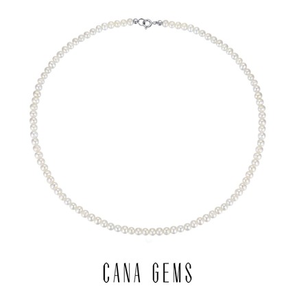 CANA GEMS4-4.5mm复古轻奢高级感天然淡水珍珠锁骨链  PD0519