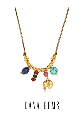CANA GEMSPD0653 吉祥如意项链  天然石吊坠项链叠戴百搭配饰
