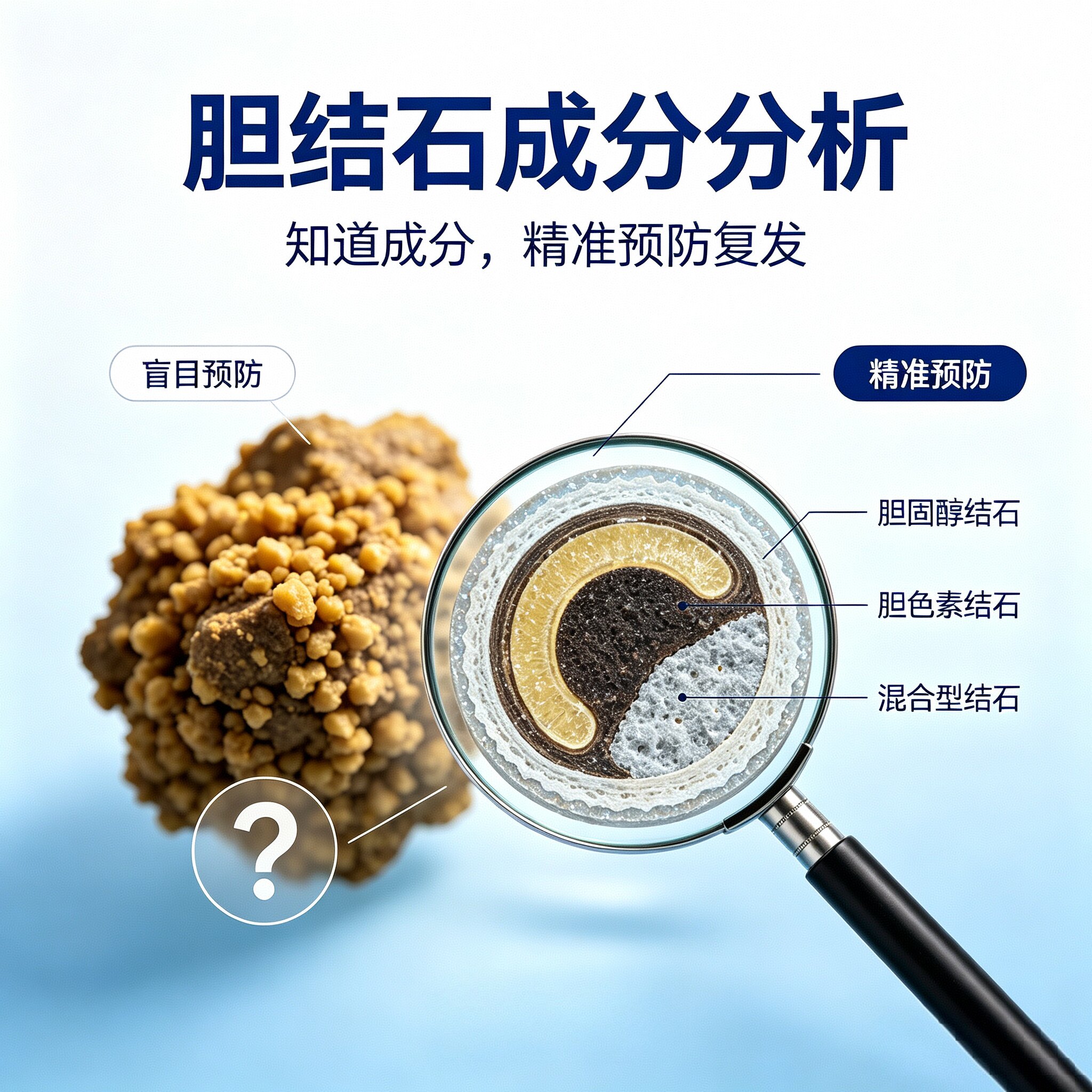 胆结石成分分析结石检测分析精准排出结石清石预防复发健康报告