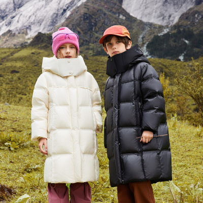 3QR儿童羽绒服2024冬装新款90白鸭绒中大童中长款加厚童装外套潮