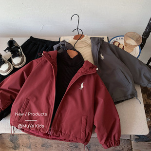 木野冬季三防棉服湖州织里童装男童韩版加厚连帽外套儿童保暖服饰