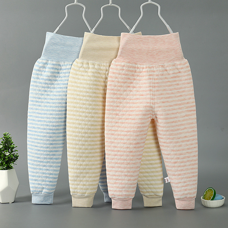 宝宝加厚秋裤保暖高腰护肚裤儿童保暖裤单条秋裤加绒婴儿裤子冬季