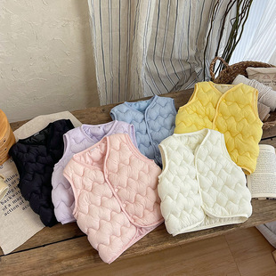 儿童羽绒棉马甲宝宝秋冬新款背心男女童马夹中小童春秋外传坎肩