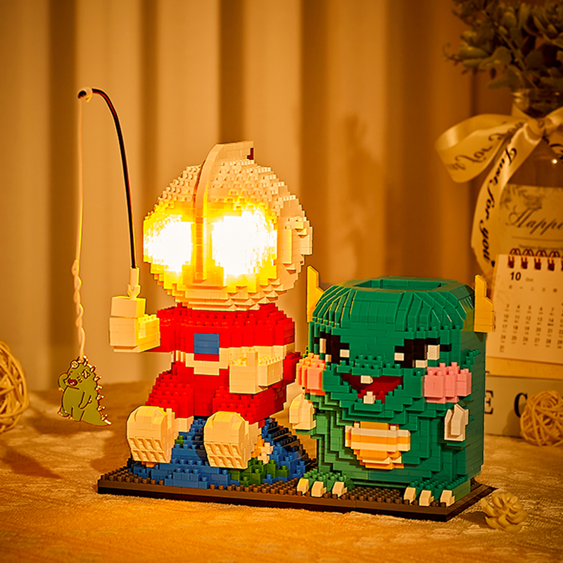 笔筒颗粒积木男女孩礼物儿童节