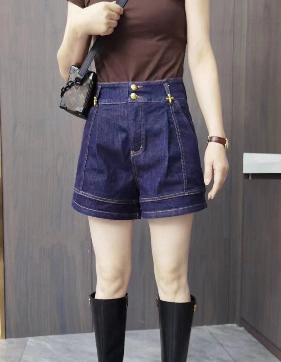 2026夏季新款香港花牌BASHA芭莎欧货韩版薄款高腰四分牛仔短裤女