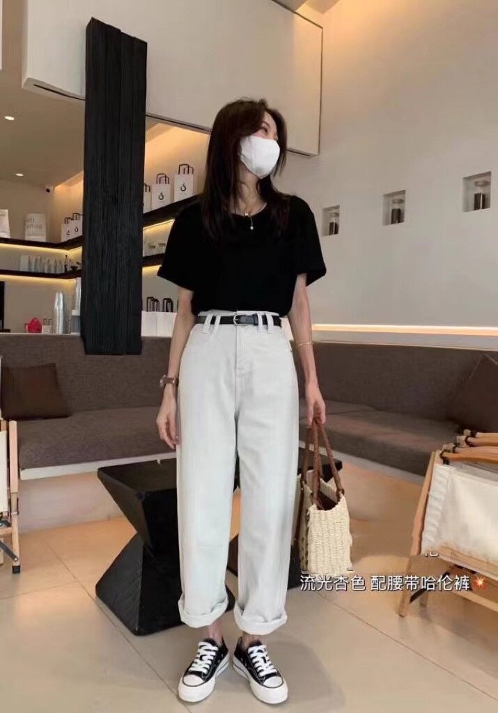 牛仔裤春秋哈伦裤92cm微弹显身高