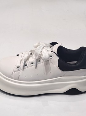 21155真皮厚底清版特价小白鞋超厚底鞋子百搭高级感板鞋运动鞋