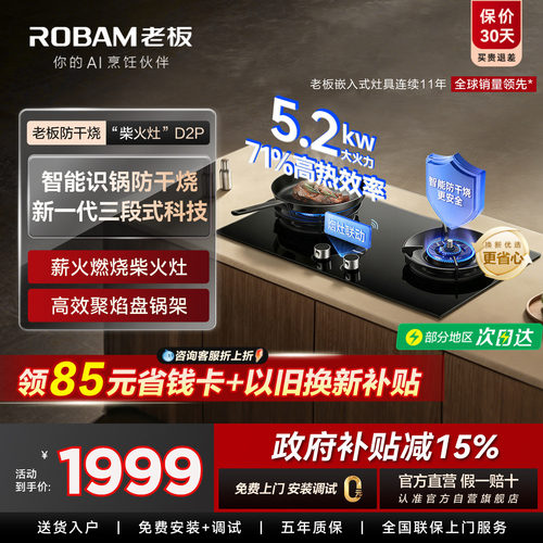 老板D2P防干烧超1级能效