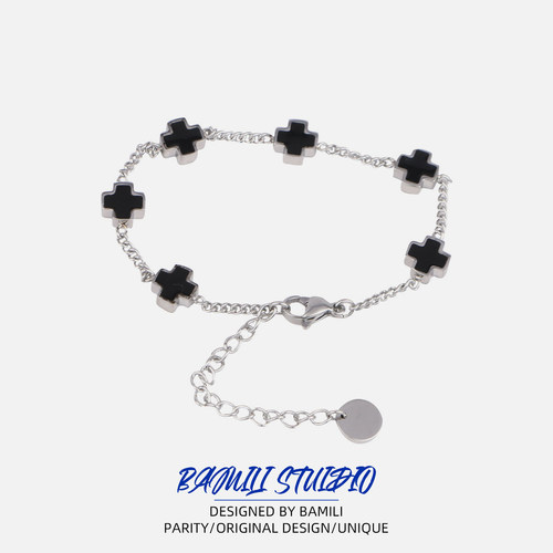 BAMILI侧身十字高颜值学生党手链