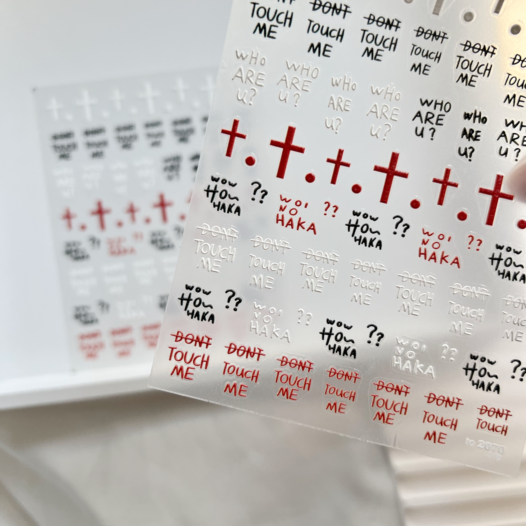 浮雕美甲贴纸无性别辣妹