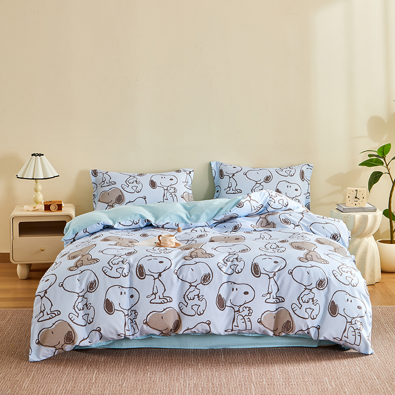 全棉印花四件套-海盐可可