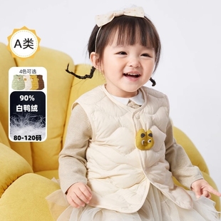 儿童羽绒马甲宝宝秋冬保暖背心婴幼儿轻薄羽绒服内胆男童女童童装