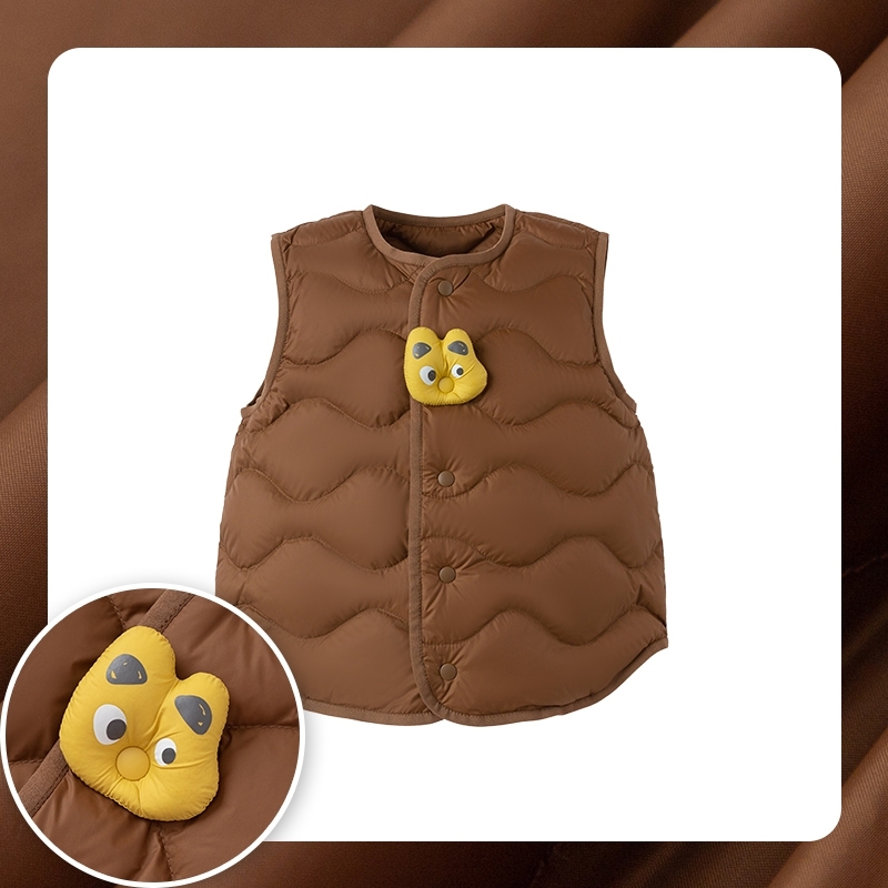 宝宝羽绒马甲外穿冬季婴幼儿背心羽绒服2025新款儿童加厚保暖洋气