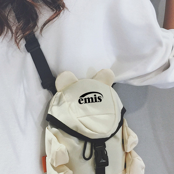 emis帆布小包包女运动斜挎包