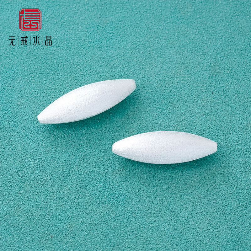 『无戒』S925纯银电镀拉丝橄榄珠隔珠DIY水晶手链直管手串路通配