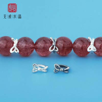 『无戒』S925纯银ins风蝴蝶结跑环闭口圈圆环卡环银配diy手绳手链