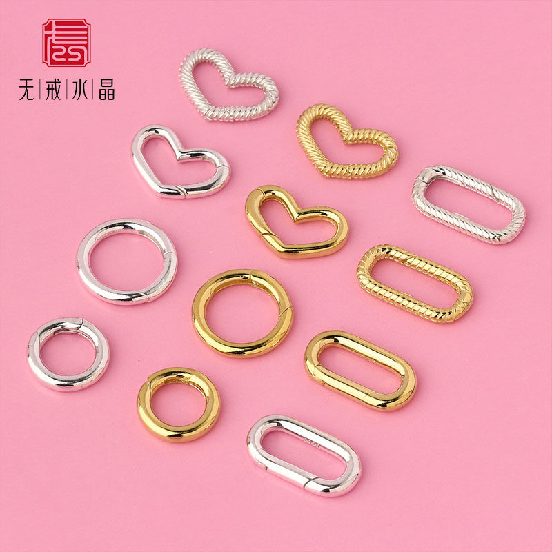 『无戒』S925纯银项链扣连接扣弹簧扣手链扣项链扣头方扣子心形扣,饰品/流行首饰/时尚饰品新,银饰配件,淘宝优惠券,粉丝福利购,淘宝优惠卷